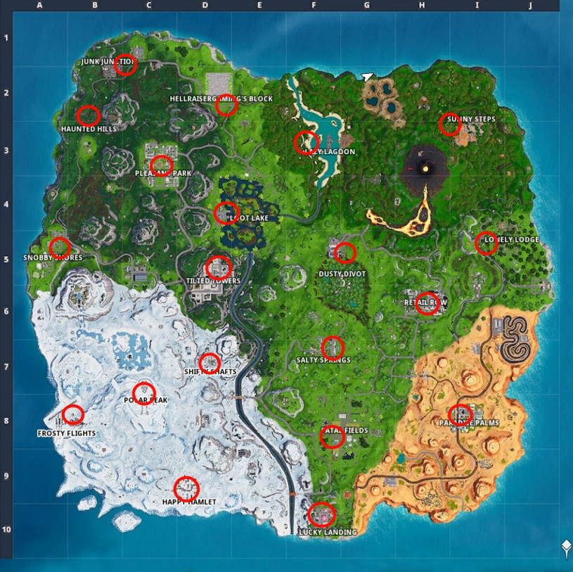 Fortnite Карта фургонов воскрешения Fortnite Карта фургонов воскрешения