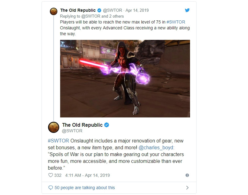 Star Wars The Old Republic получит дополнение Onslaught Star Wars The Old Republic получит дополнение Onslaught