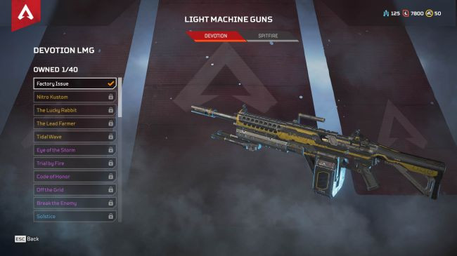 Apex Legends характеристики оружия, Пулеметы Apex Legends характеристики оружия, Пулеметы