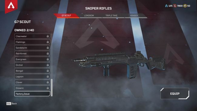 Apex Legends характеристики оружия, Снайперские винтовки Apex Legends характеристики оружия, Снайперские винтовки
