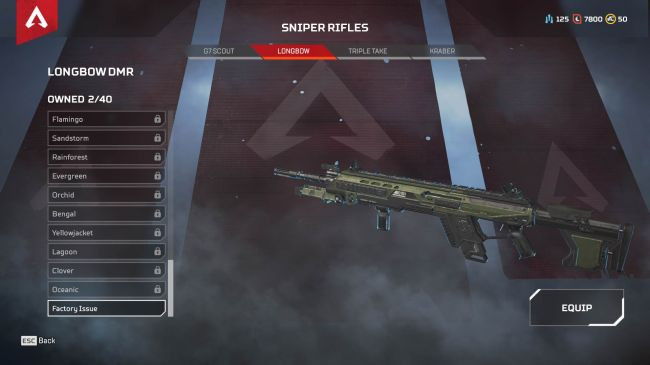 Apex Legends характеристики оружия, Снайперские винтовки Apex Legends характеристики оружия, Снайперские винтовки